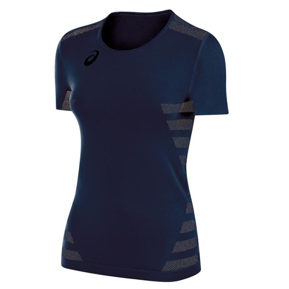 NEW ASICS Women's Tactic Court S/S Jersey Navy LARGE